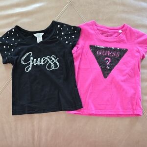 Guess Kids Black and Pink Short Sleeve Tees